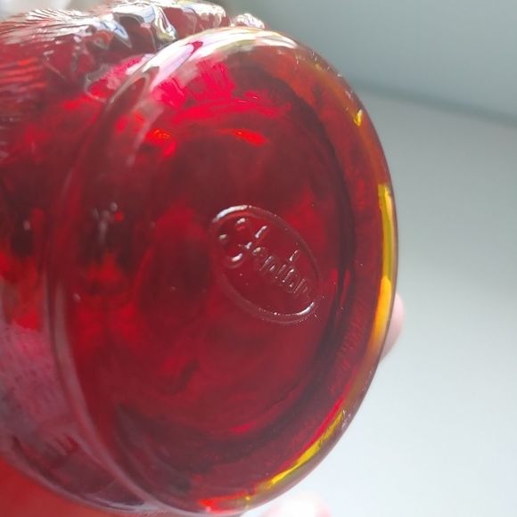 Fenton vintage glass Santa amberina fairy light candle holder GLOWS - Picture 5 of 6